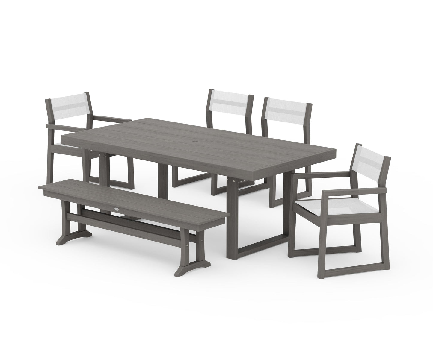 EDGE Sling 6-Piece Dining Set with Bench