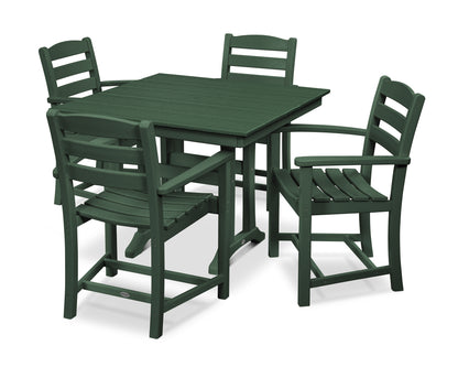 La Casa Cafâ€š 5-Piece Farmhouse Trestle Arm Chair Dining Set