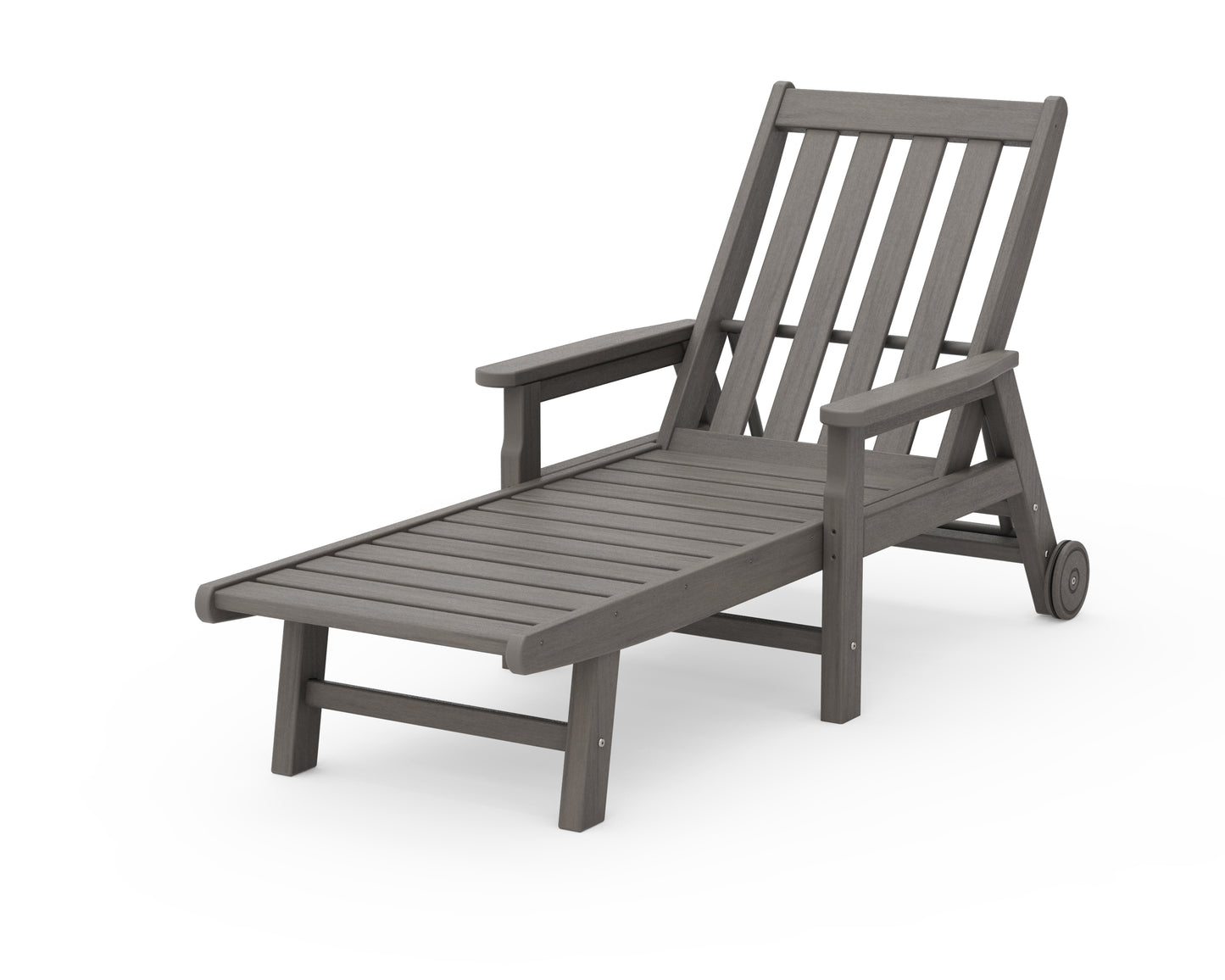 Vineyard Chaise with Arms and Wheels