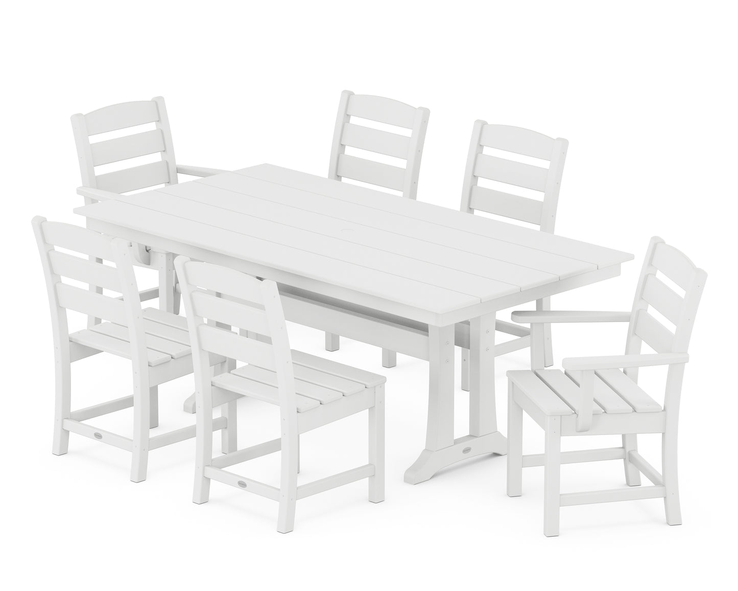 Lakeside 7-Piece Farmhouse Dining Set with Trestle Legs