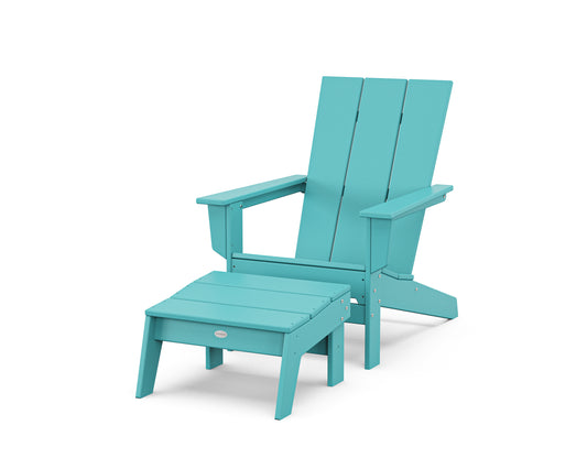 Modern Studio Adirondack Chair with Ottoman