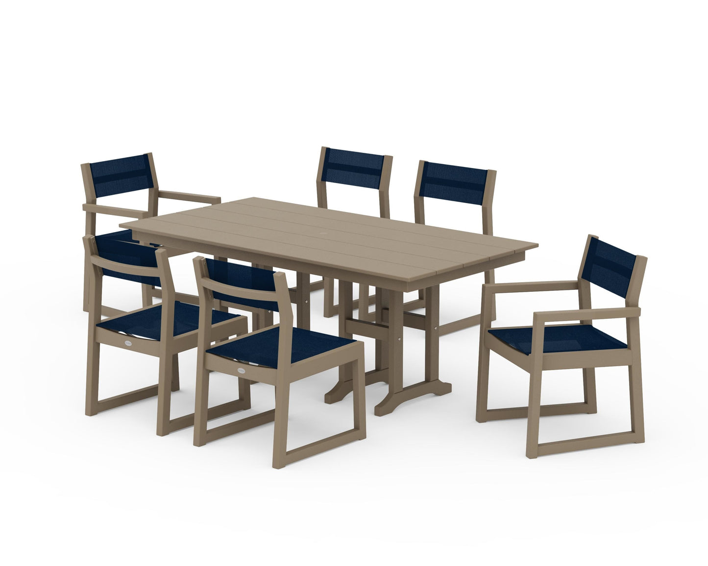 EDGE Sling 7-Piece Farmhouse Dining Set