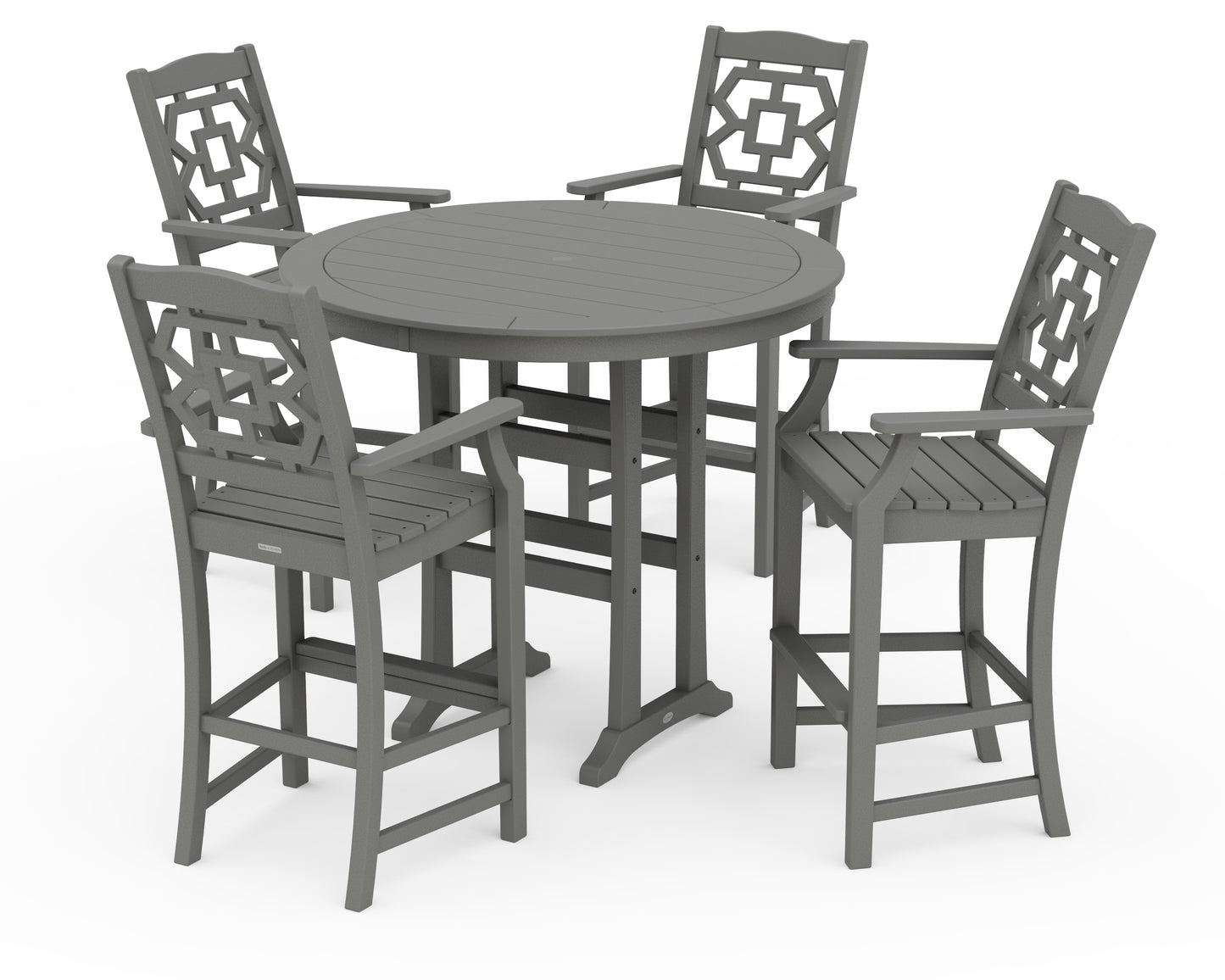 Chinoiserie 5-Piece Round Bar Set