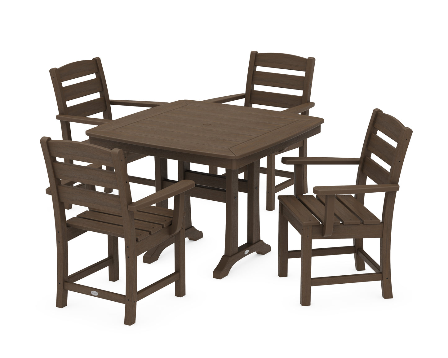 Lakeside 5-Piece Dining Set with Trestle Legs