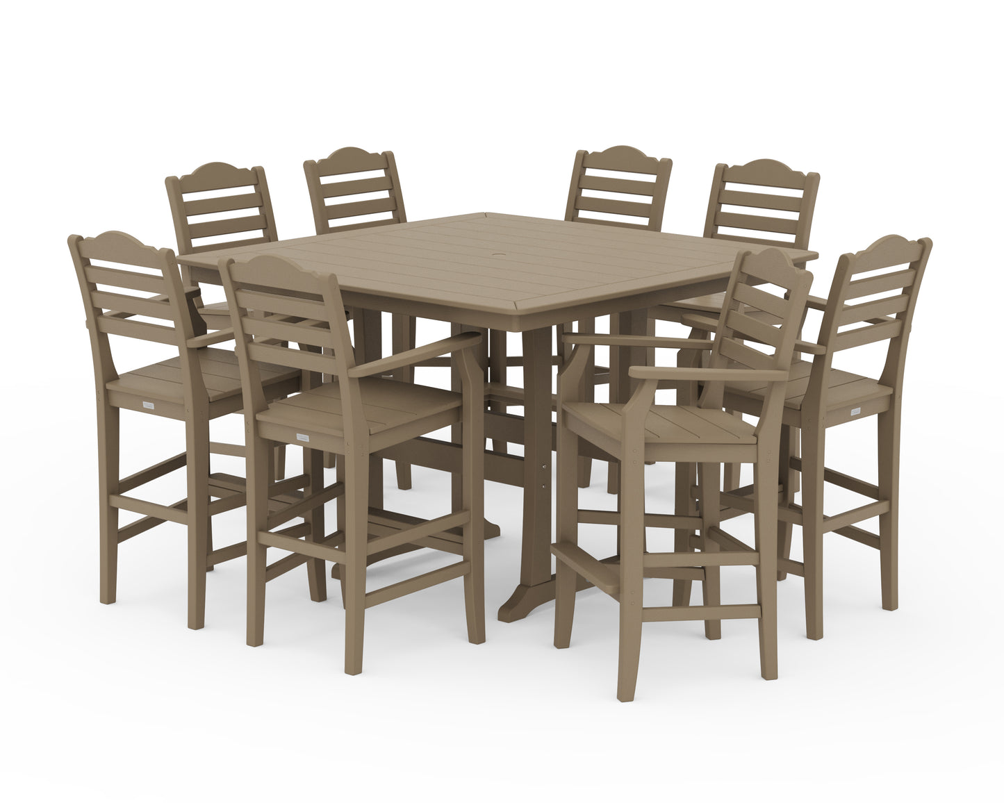 Savannah 9-Piece Square Bar Set with Trestle Legs
