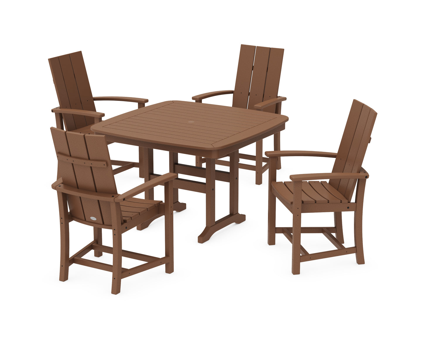 Modern Adirondack 5-Piece Dining Set with Trestle Legs