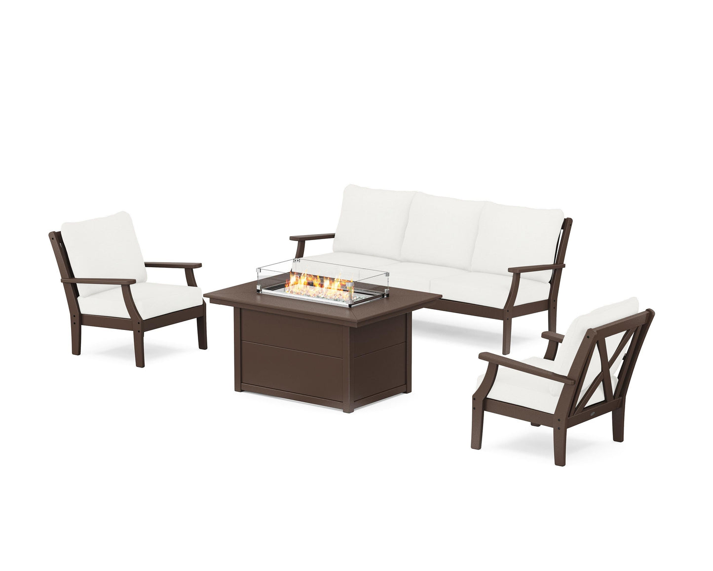 Braxton Deep Seating Fire Pit Table Set