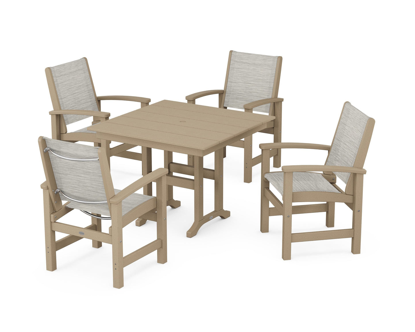Coastal 5-Piece Farmhouse Dining Set