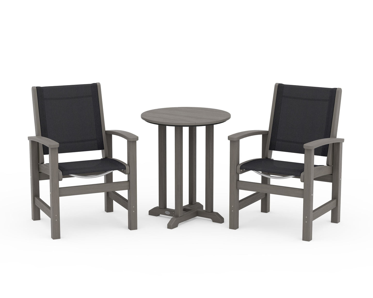 Coastal 3-Piece Round Bistro Dining Set