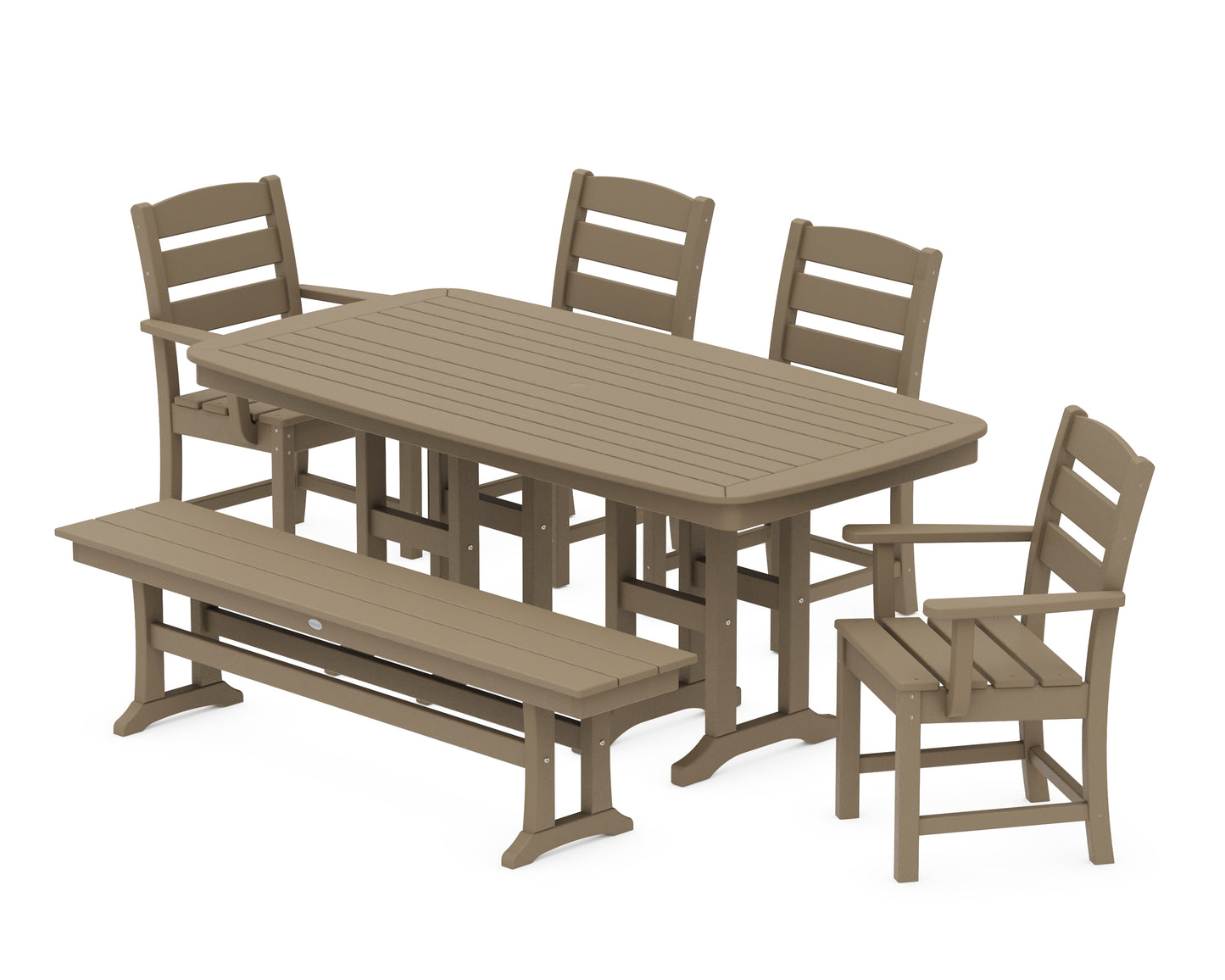 Lakeside 6-Piece Dining Set with Bench