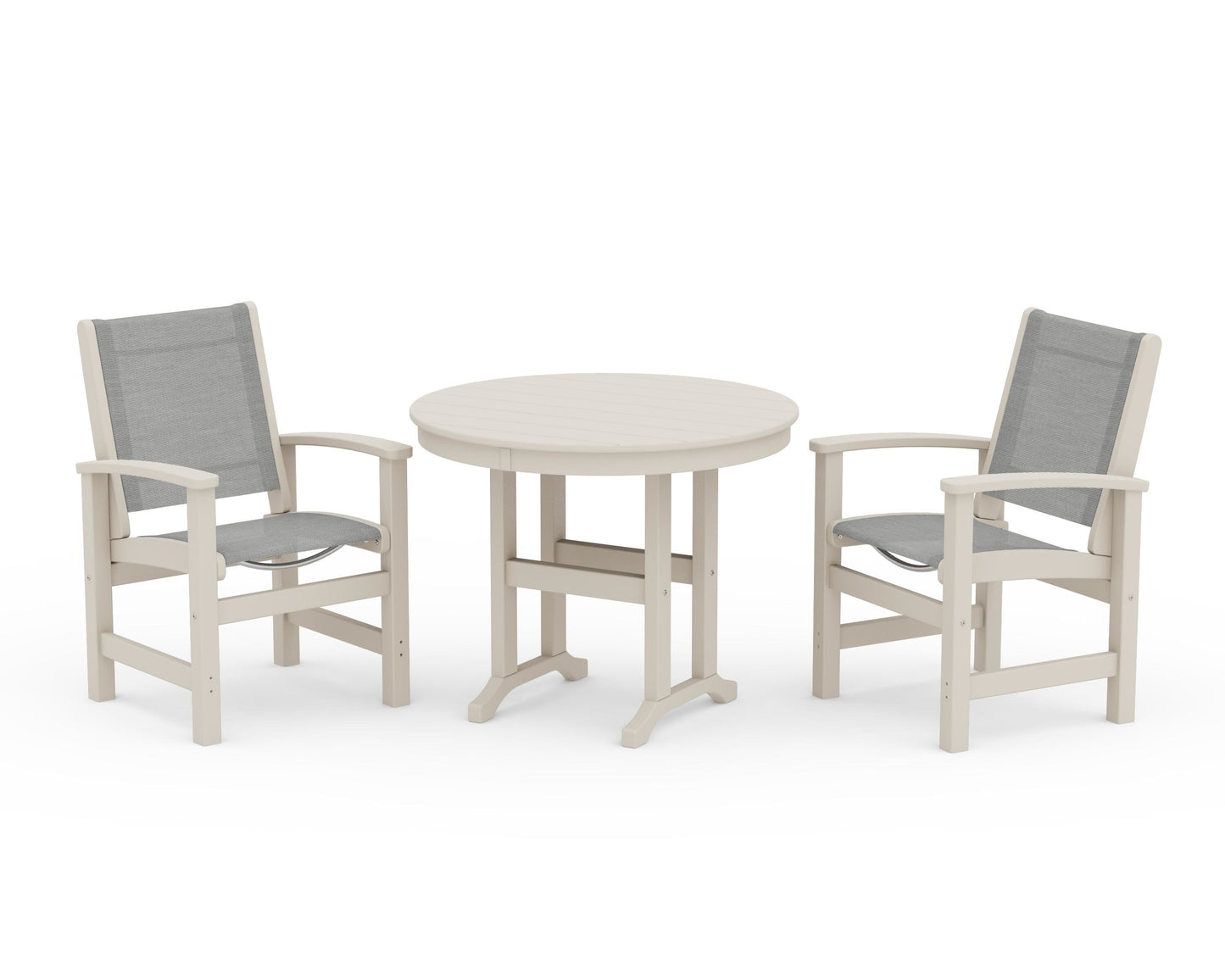 Coastal 3-Piece Round Dining Set