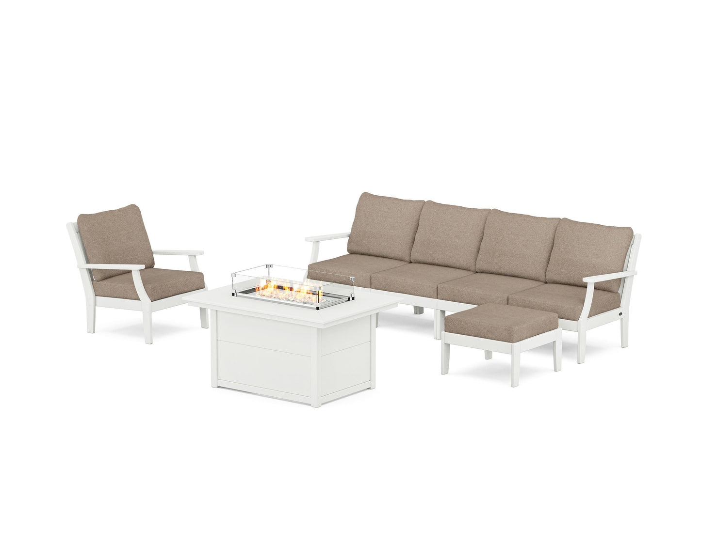 Braxton Sectional Lounge and Fire Pit Set