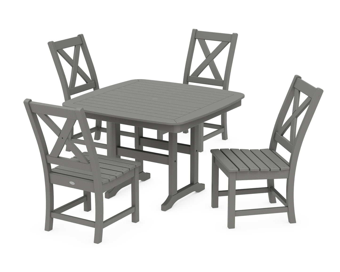 Braxton Side Chair 5-Piece Dining Set with Trestle Legs