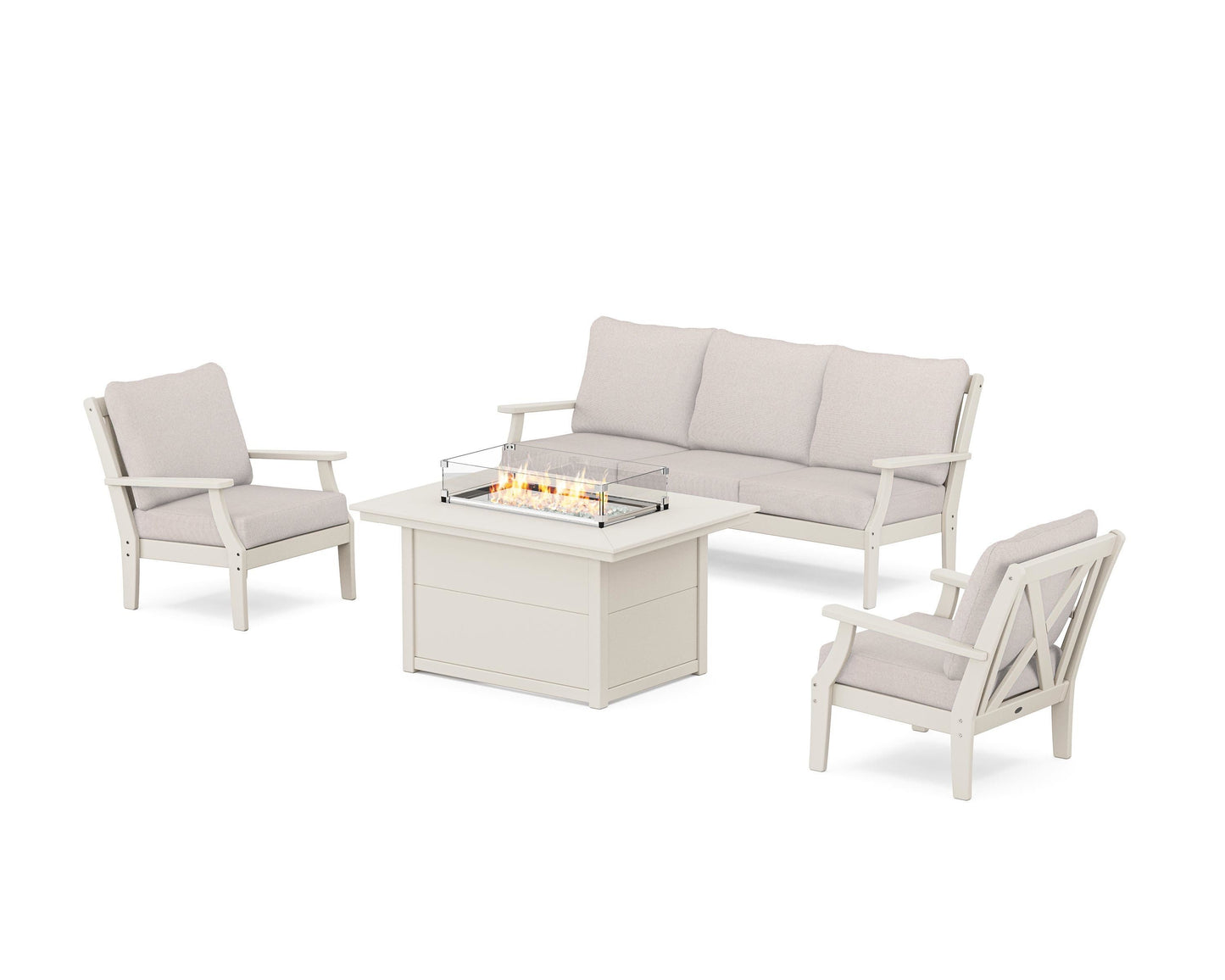 Braxton Deep Seating Fire Pit Table Set