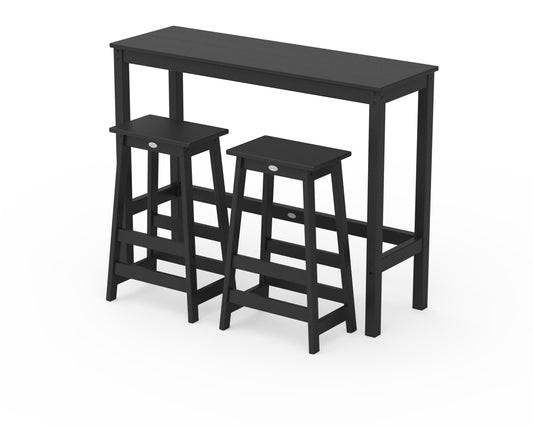 Modern Studio Stool 3-Piece Bar Balcony Set