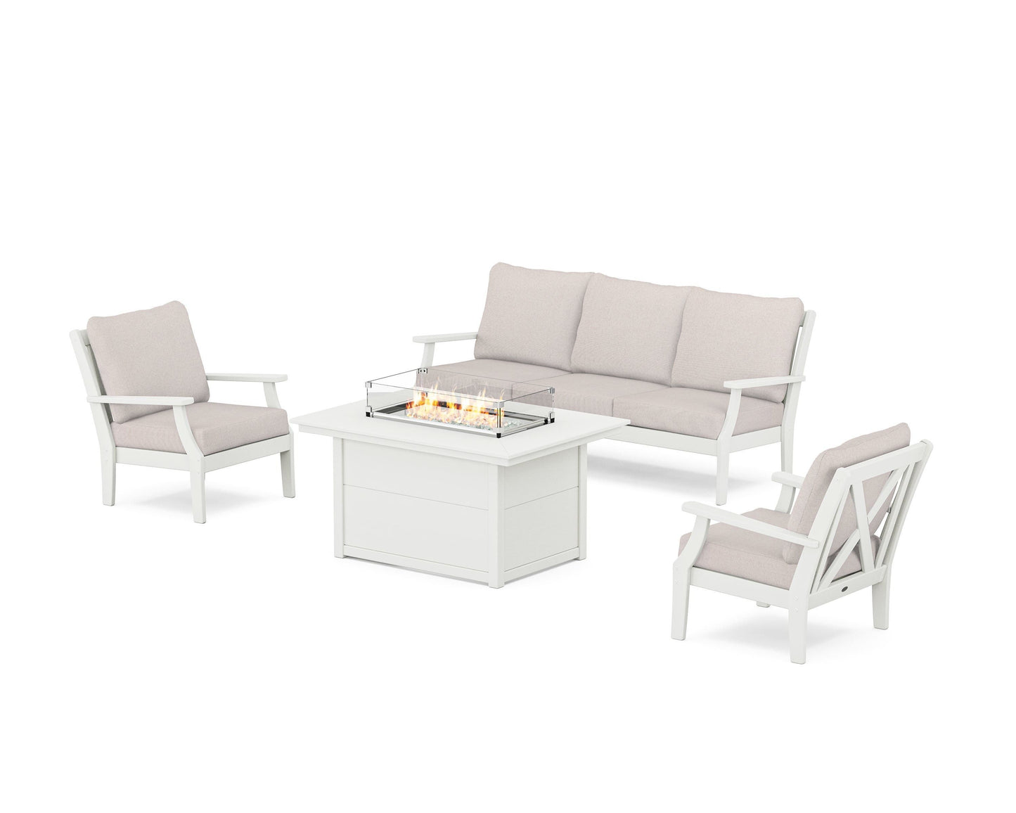 Braxton Deep Seating Fire Pit Table Set