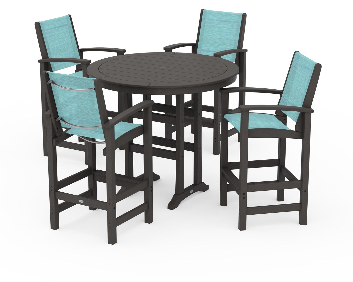 Coastal 5-Piece Nautical Trestle Bar Set