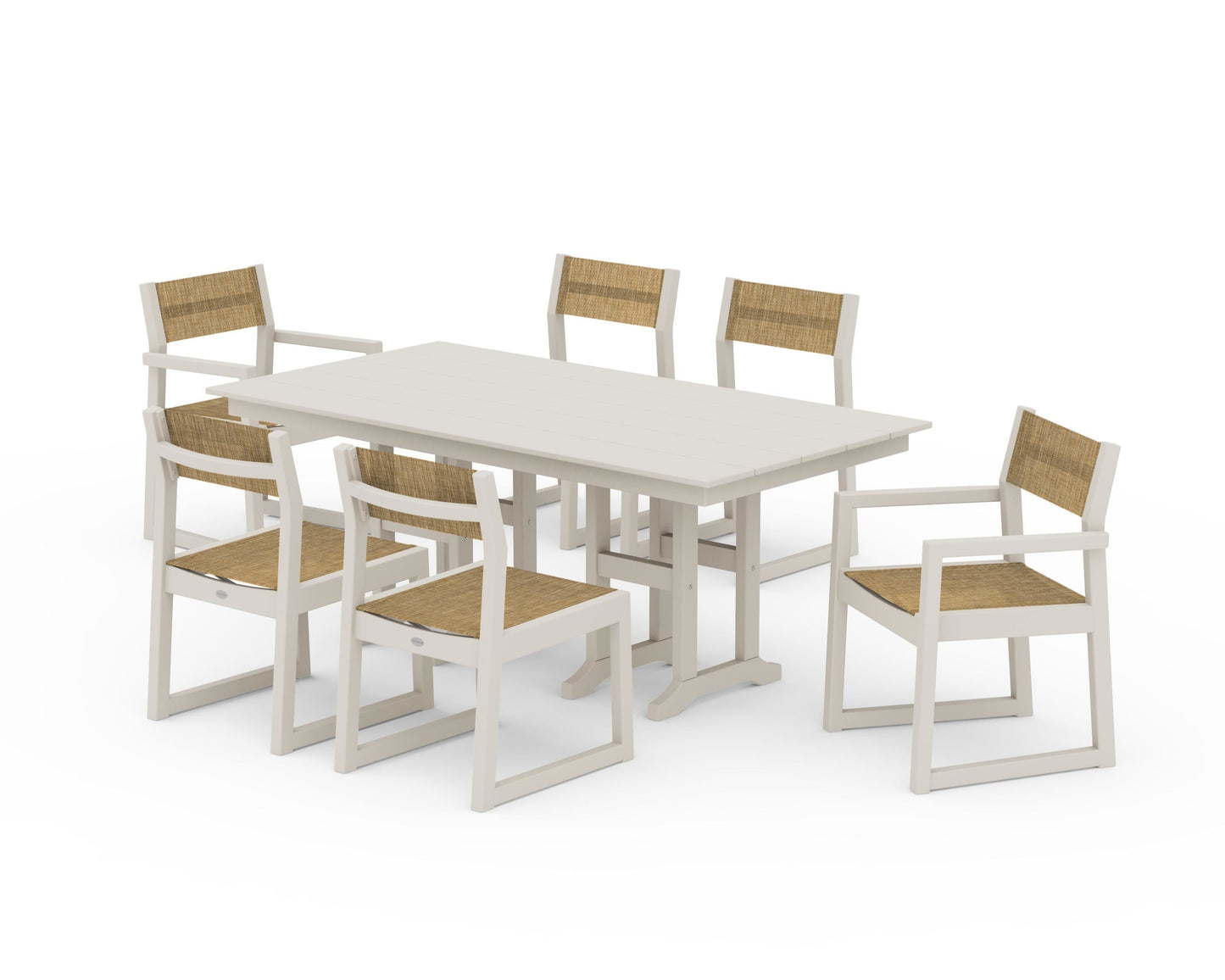 EDGE Sling 7-Piece Farmhouse Dining Set