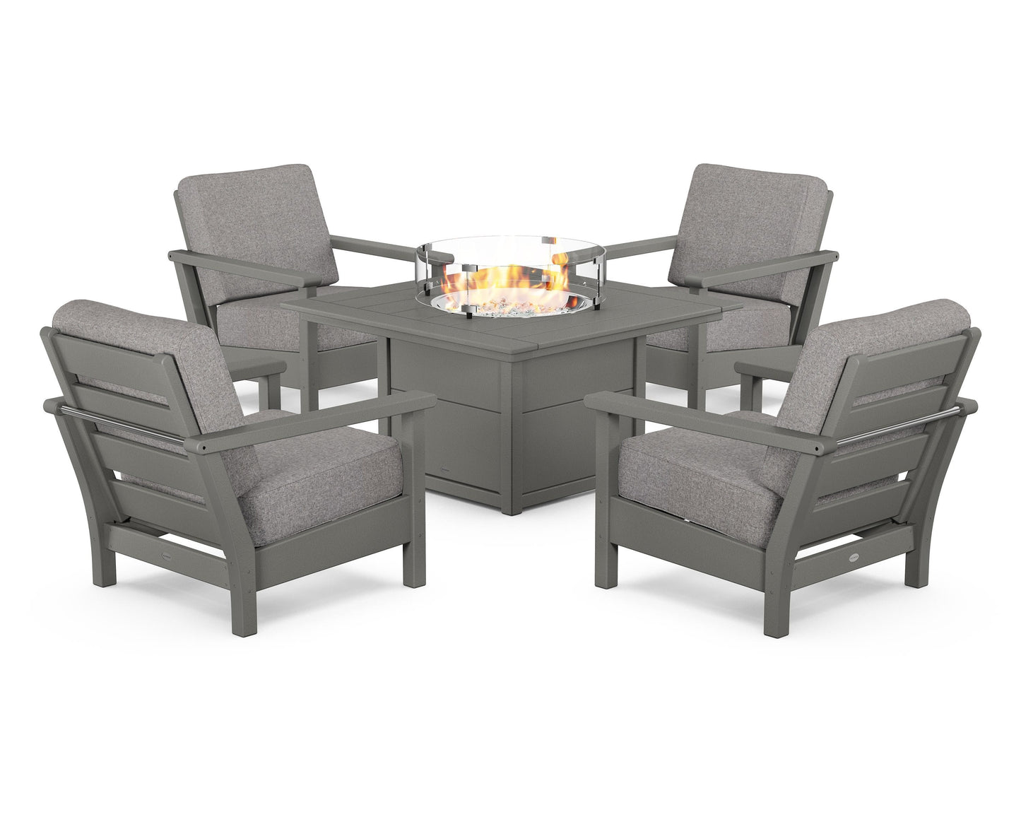 Harbour 5-Piece Conversation Set with Fire Pit Table