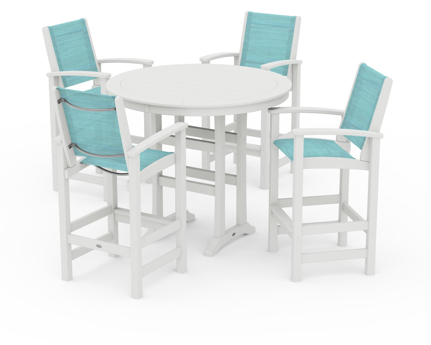 Coastal 5-Piece Nautical Trestle Bar Set