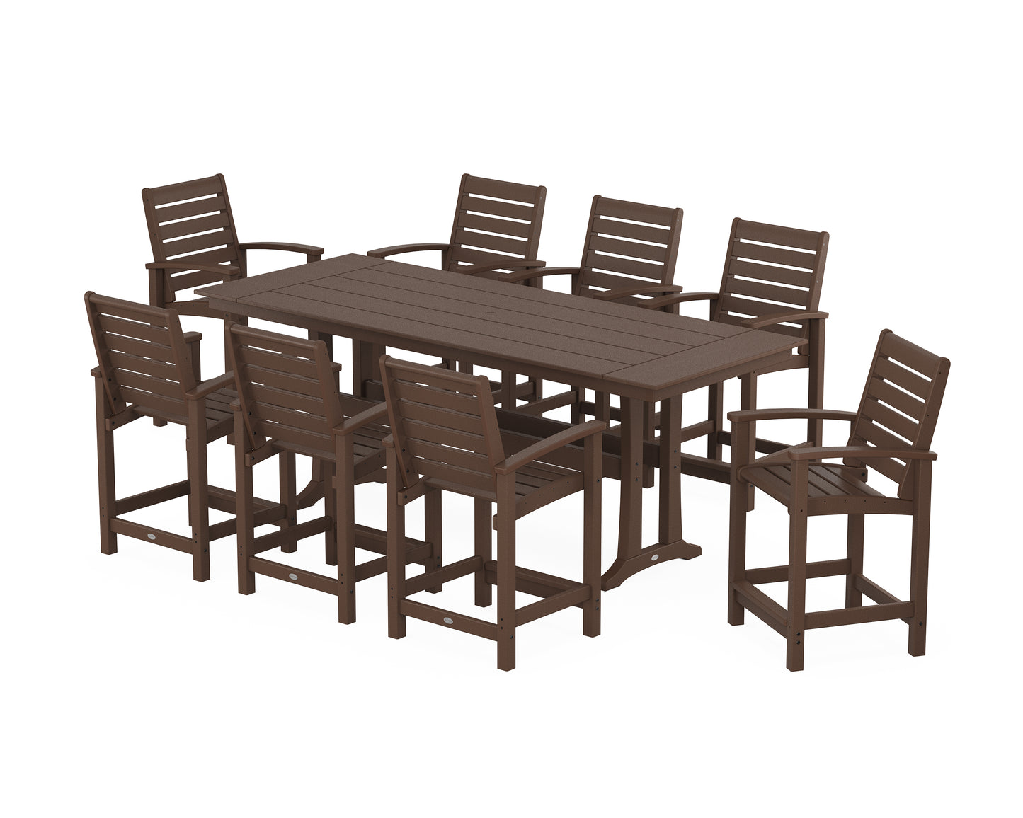 Signature 9-Piece Farmhouse Counter Set with Trestle Legs