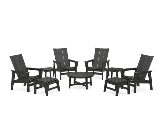 Modern Grand Upright Adirondack 9-Piece Conversation Set