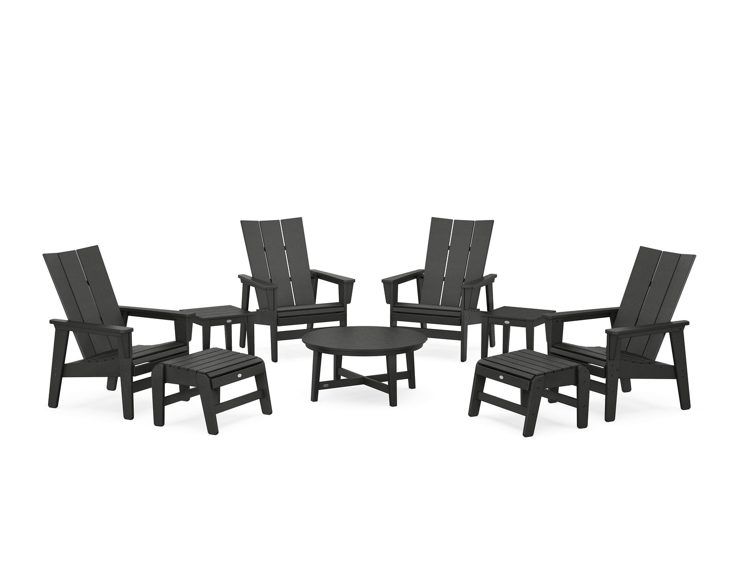 Modern Grand Upright Adirondack 9-Piece Conversation Set