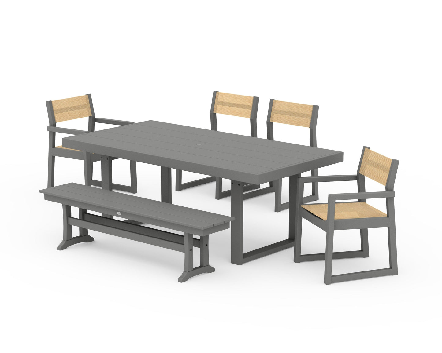 EDGE Sling 6-Piece Dining Set with Bench