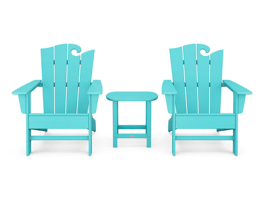 Wave 3-Piece Adirondack Set with The Ocean Chair