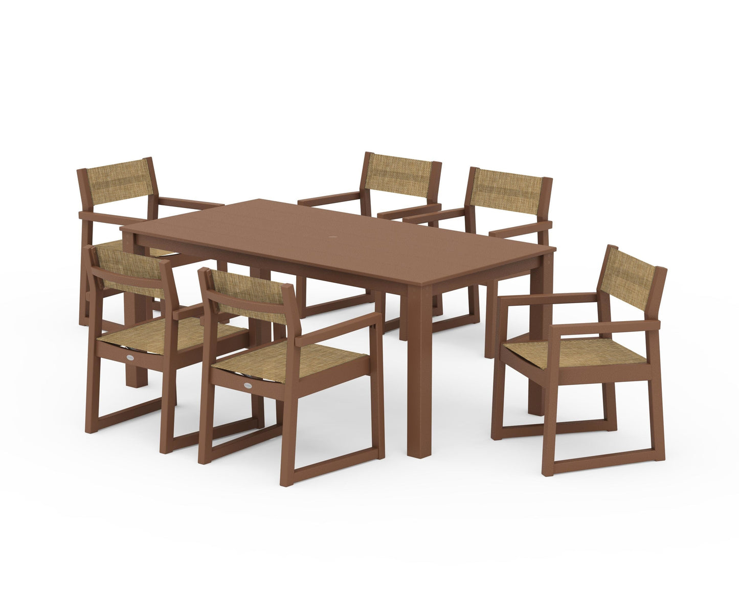 EDGE Sling Arm Chair 7-Piece Parsons Dining Set