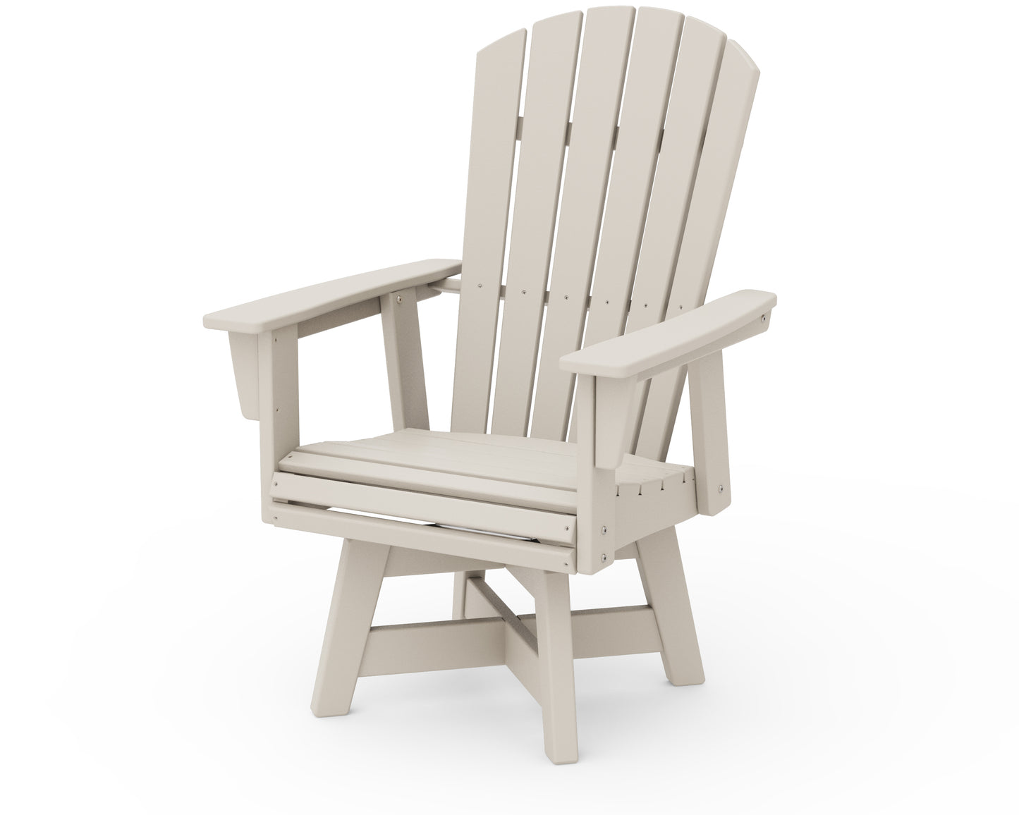 Nautical Curveback Adirondack Swivel Dining Chair