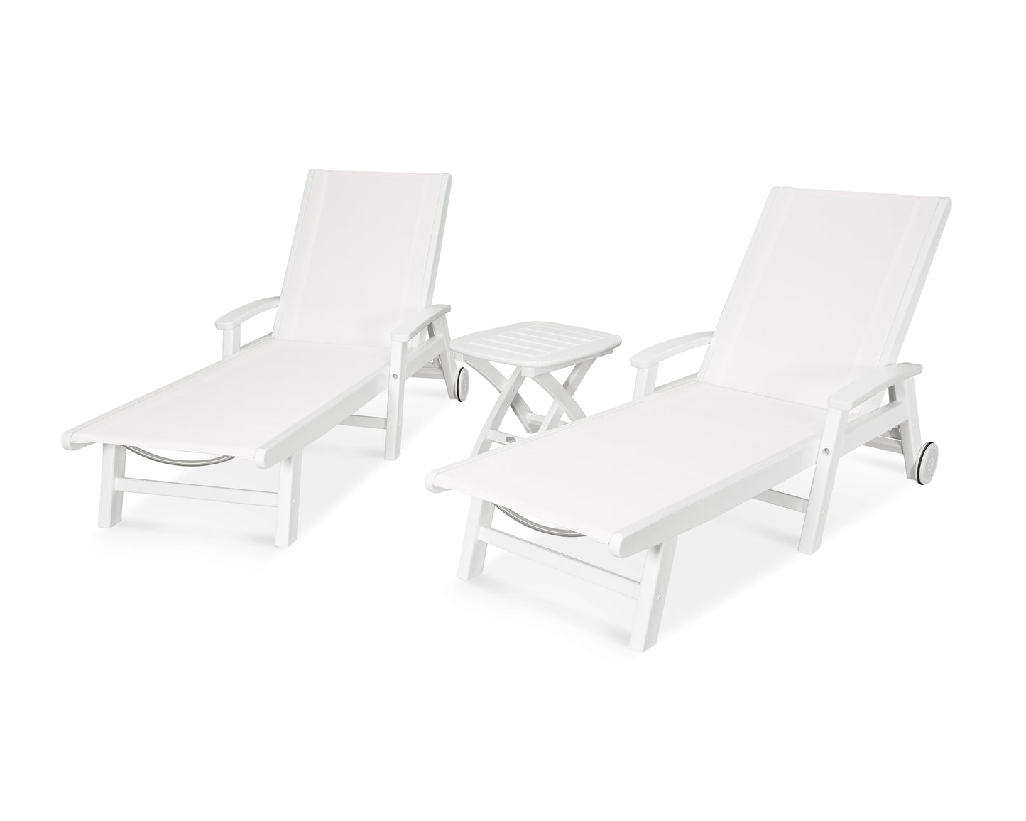 Coastal 3-Piece Wheeled Chaise Set