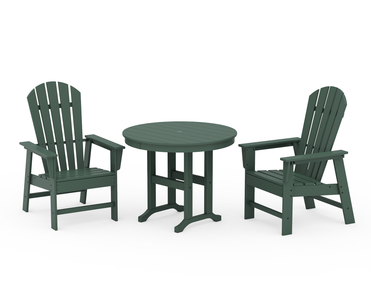 South Beach 3-Piece Round Farmhouse Dining Set