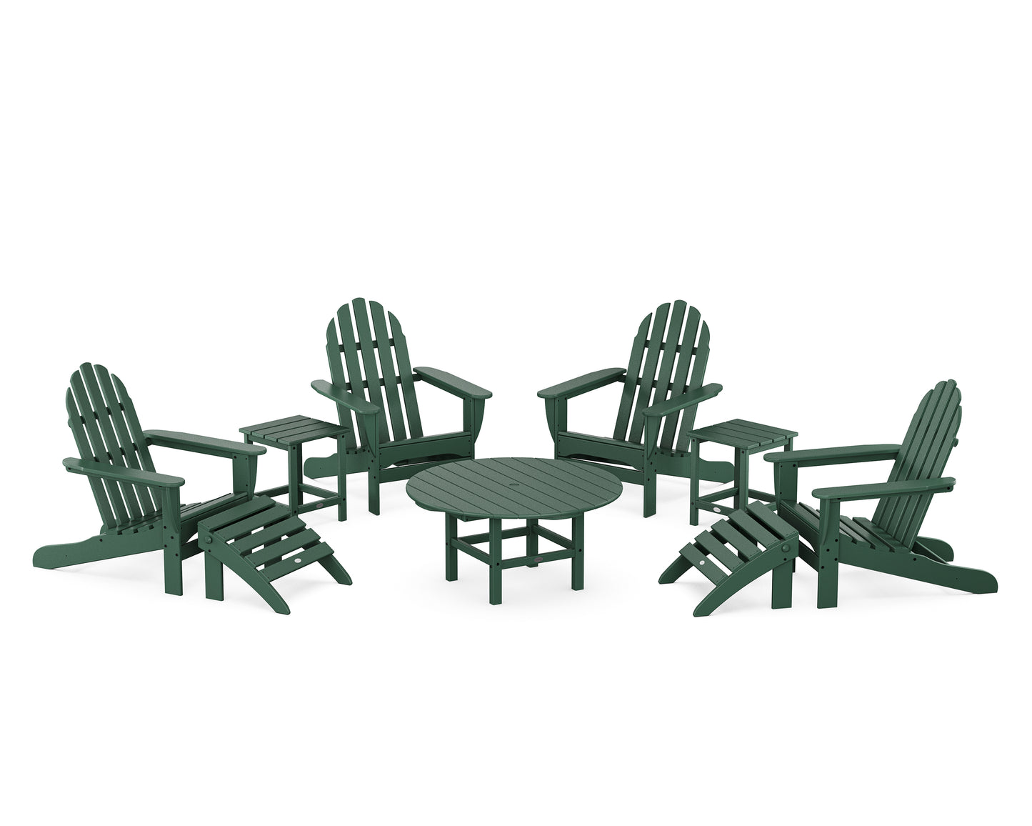 Classic Adirondack Chair 9-Piece Conversation Set