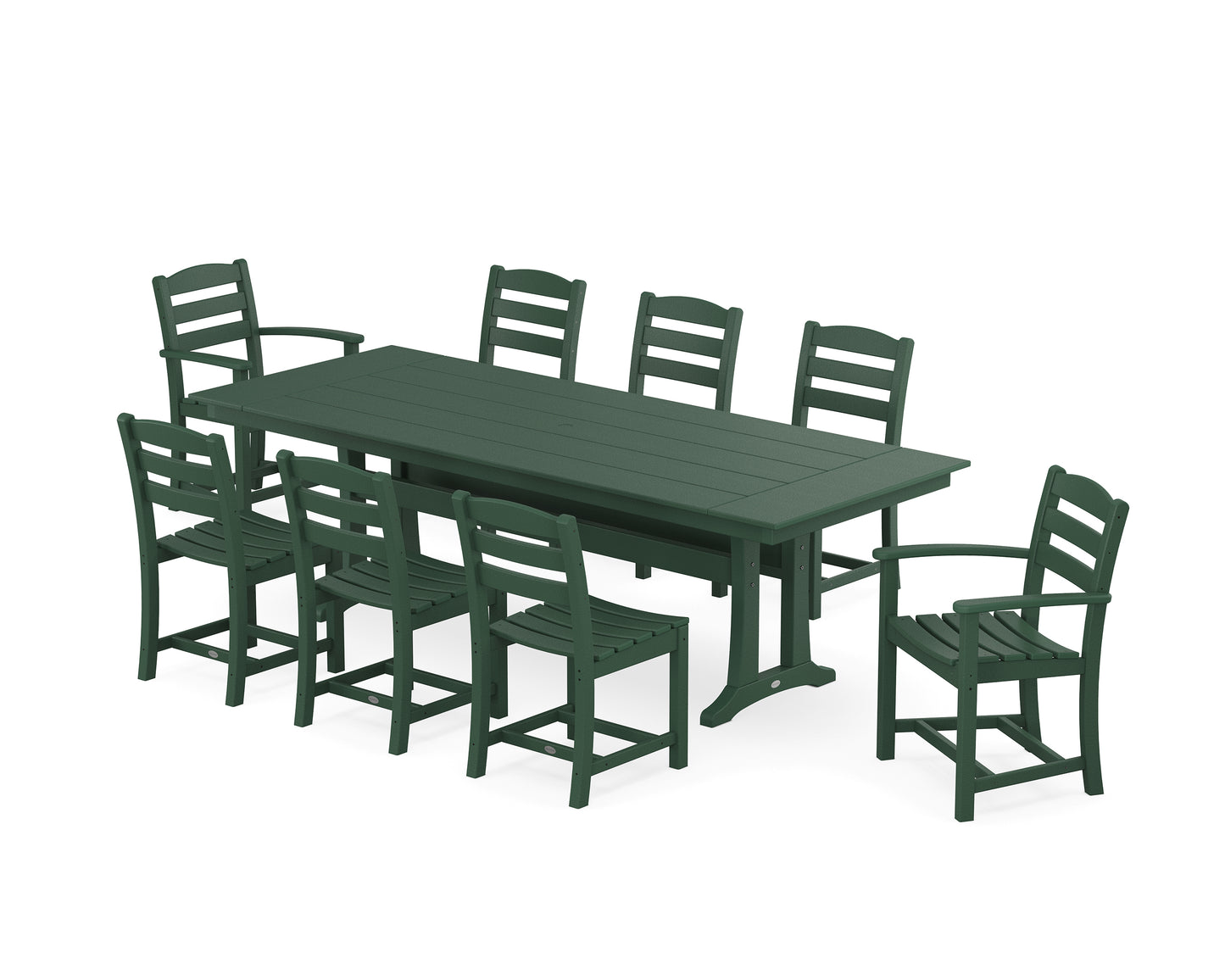 La Casa CafÃ© 9-Piece Farmhouse Dining Set with Trestle Legs