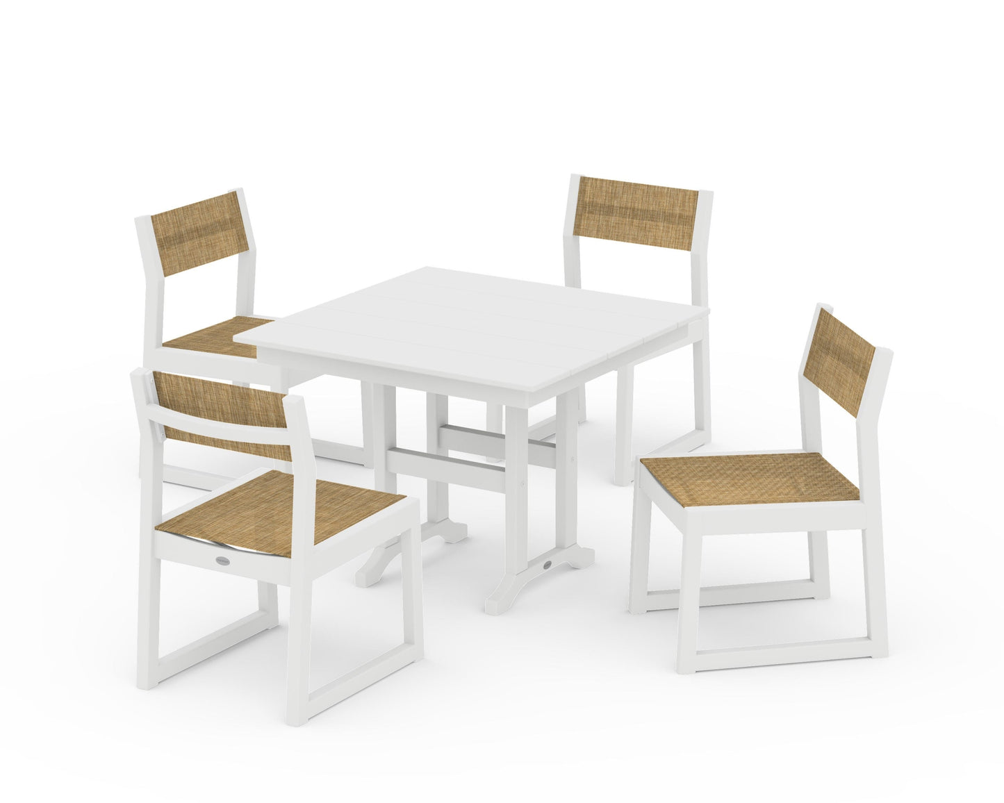 EDGE Sling Side Chair 5-Piece Farmhouse Dining Set