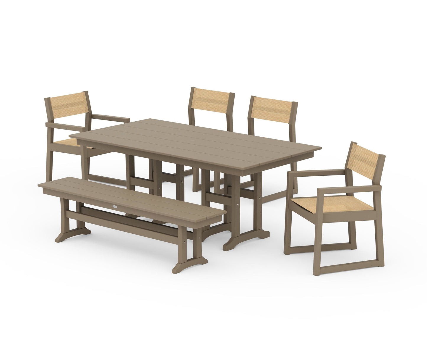 EDGE Sling 6-Piece Farmhouse Dining Set