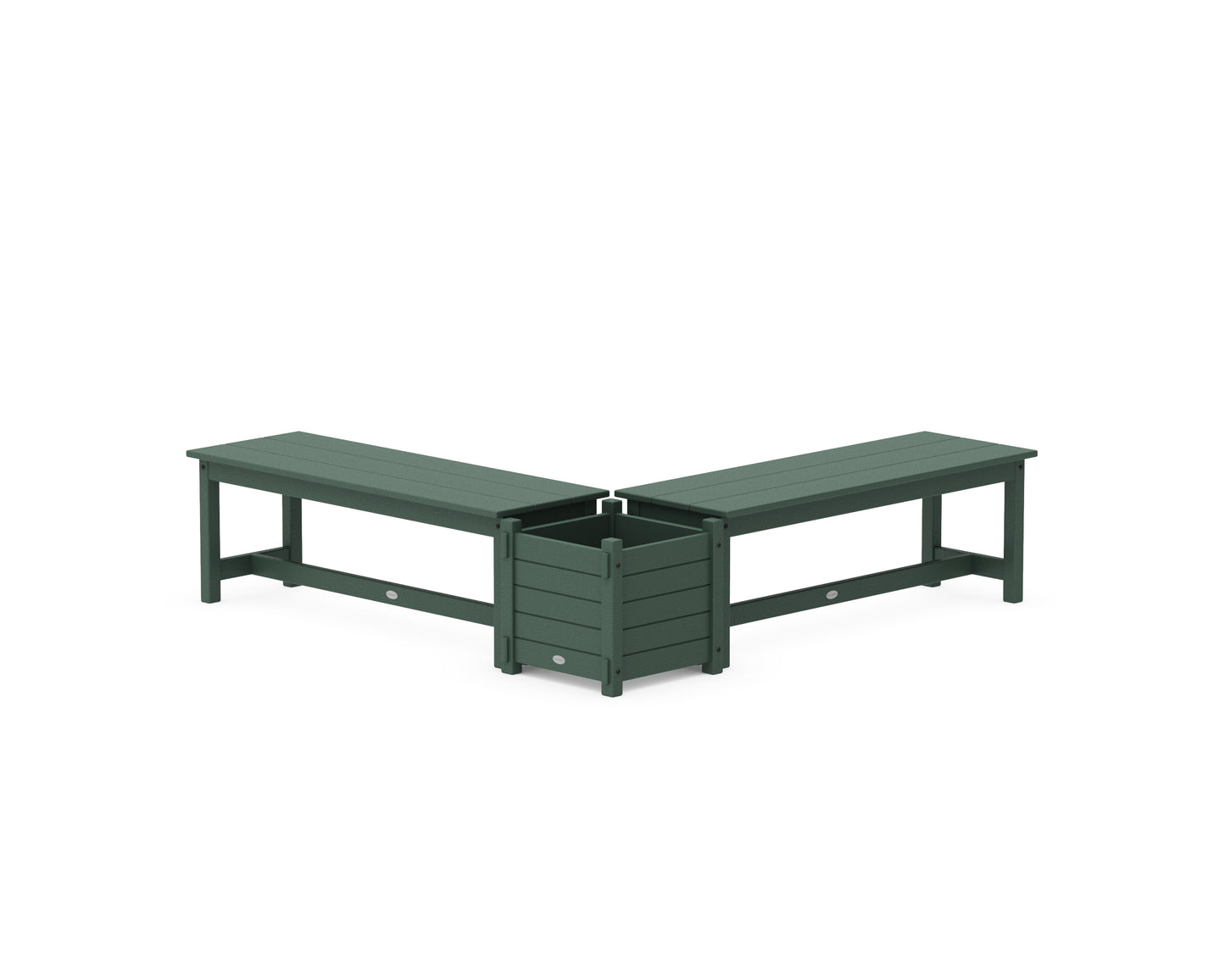 48" Nautical L- Shaped Planter Bench Set