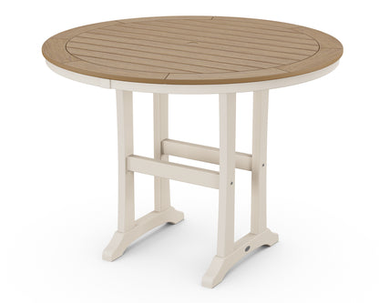 Nautical Trestle 48" Round Counter Table