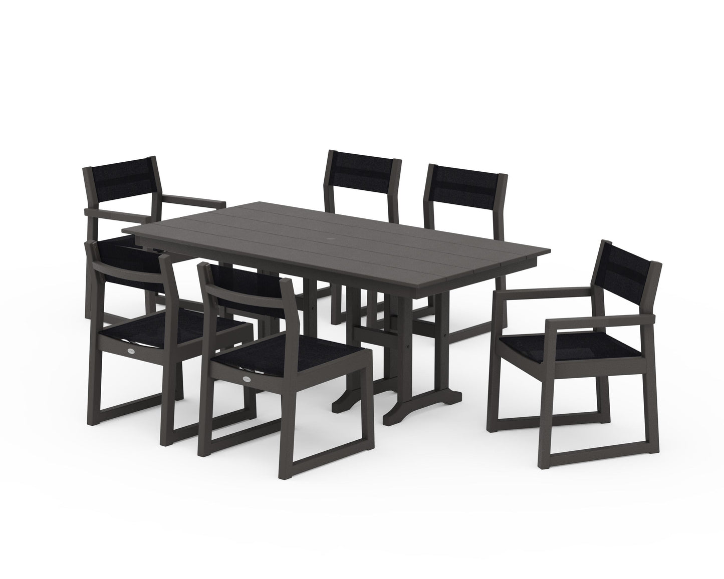 EDGE Sling 7-Piece Farmhouse Dining Set