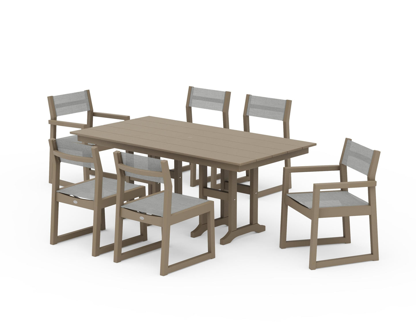 EDGE Sling 7-Piece Farmhouse Dining Set