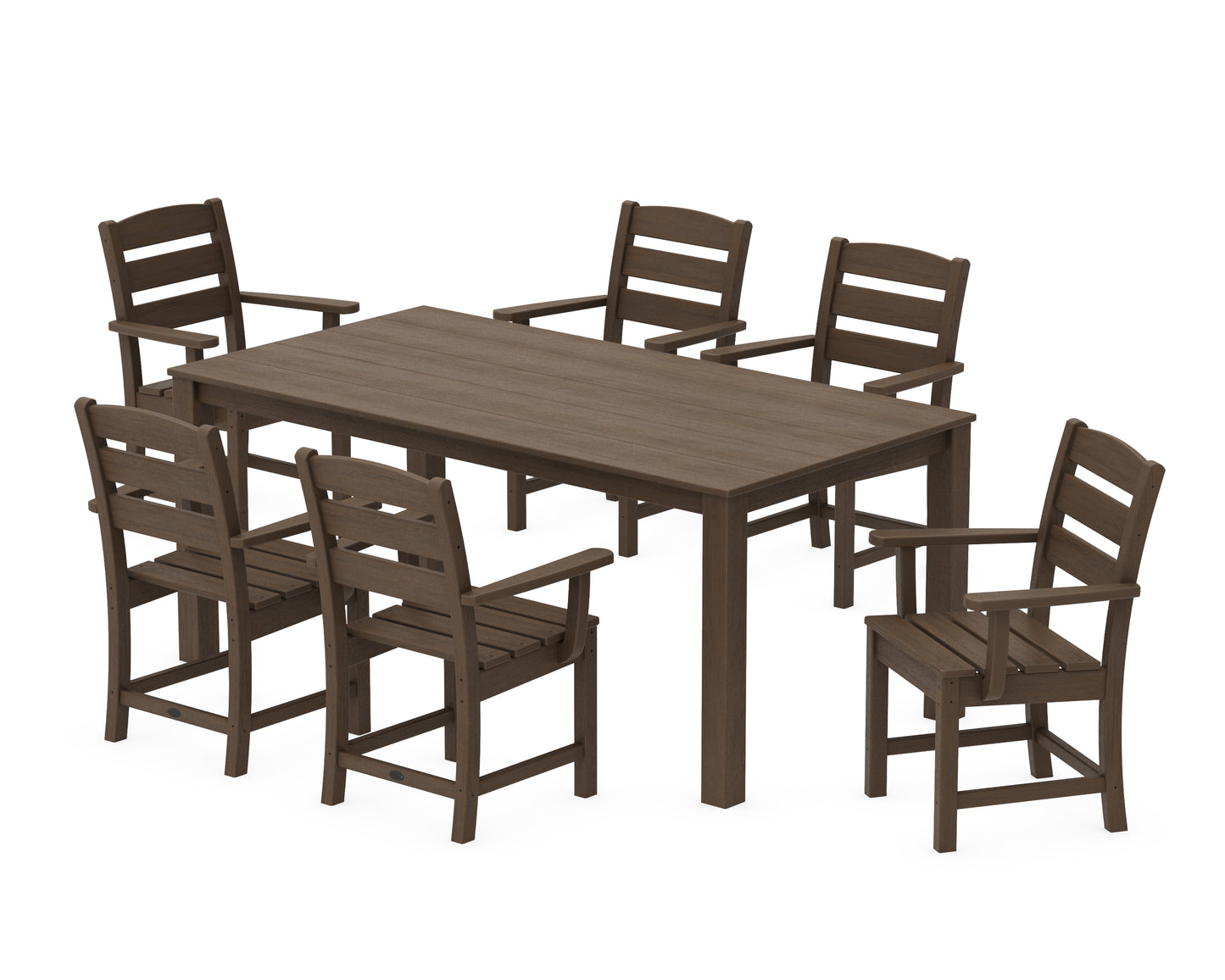 Lakeside Arm Chair 7-Piece Parsons Dining Set