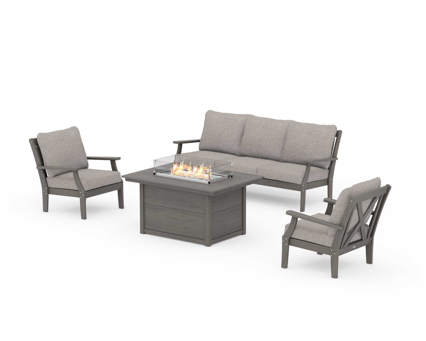 Braxton Deep Seating Fire Pit Table Set