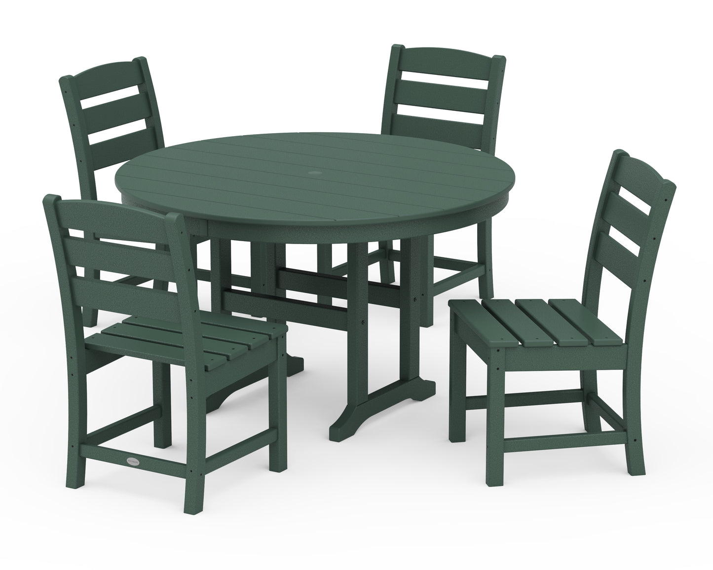 Lakeside 5-Piece Round Farmhouse Side Chair Dining Set