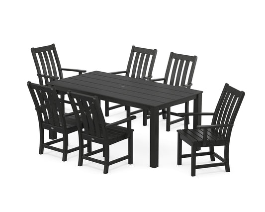 Vineyard 7-Piece Parsons Arm Chair Dining Set