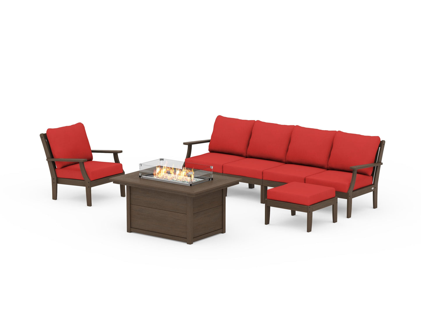 Braxton Sectional Lounge and Fire Pit Set