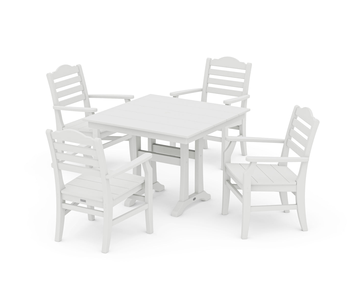 Savannah 5-Piece Farmhouse Dining Set with Trestle Legs