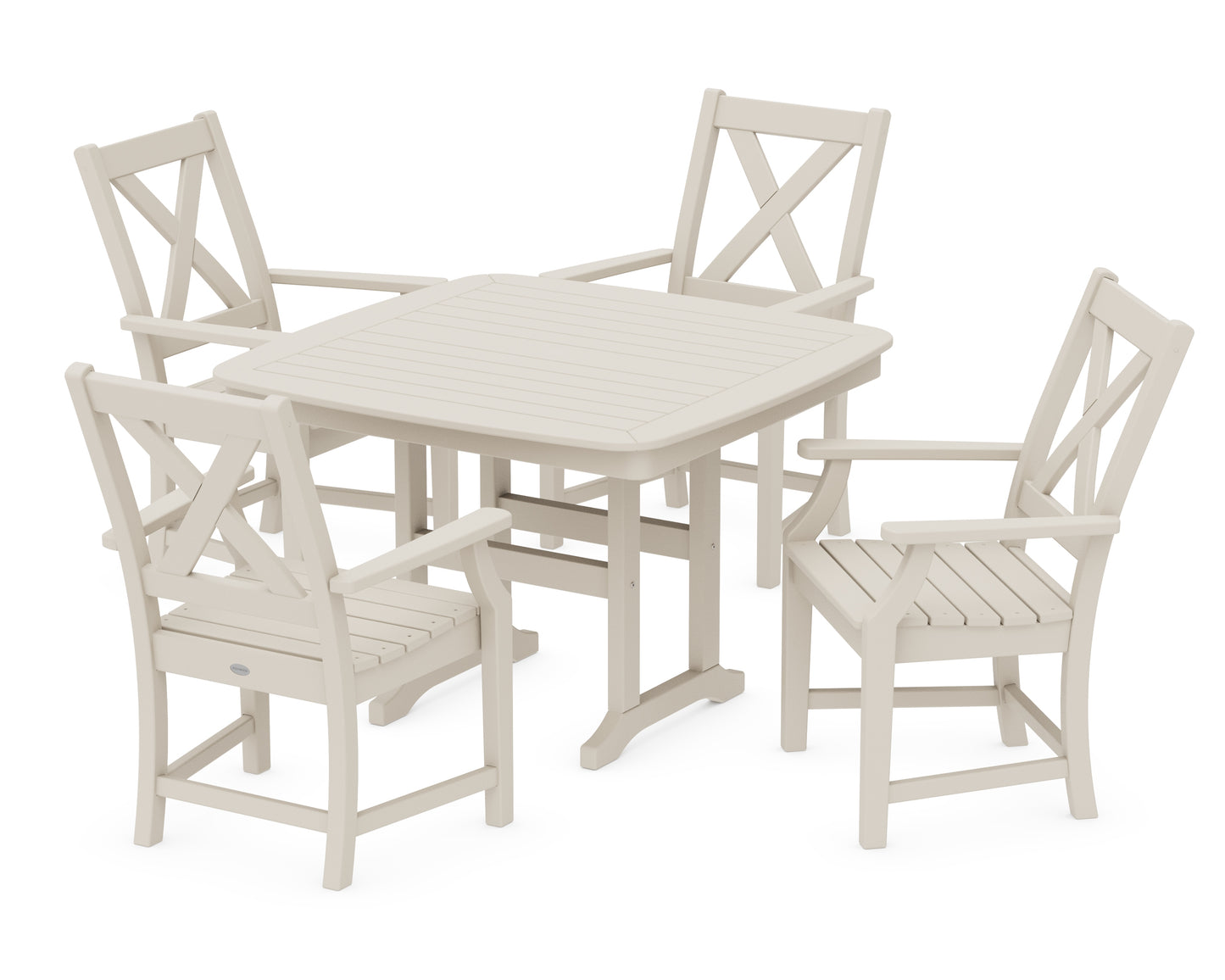 Braxton 5-Piece Dining Set with Trestle Legs