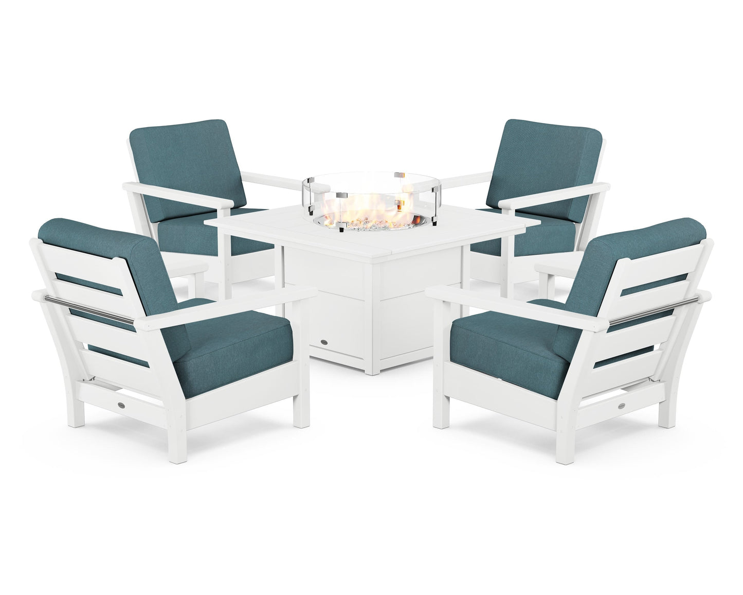 Harbour 5-Piece Conversation Set with Fire Pit Table