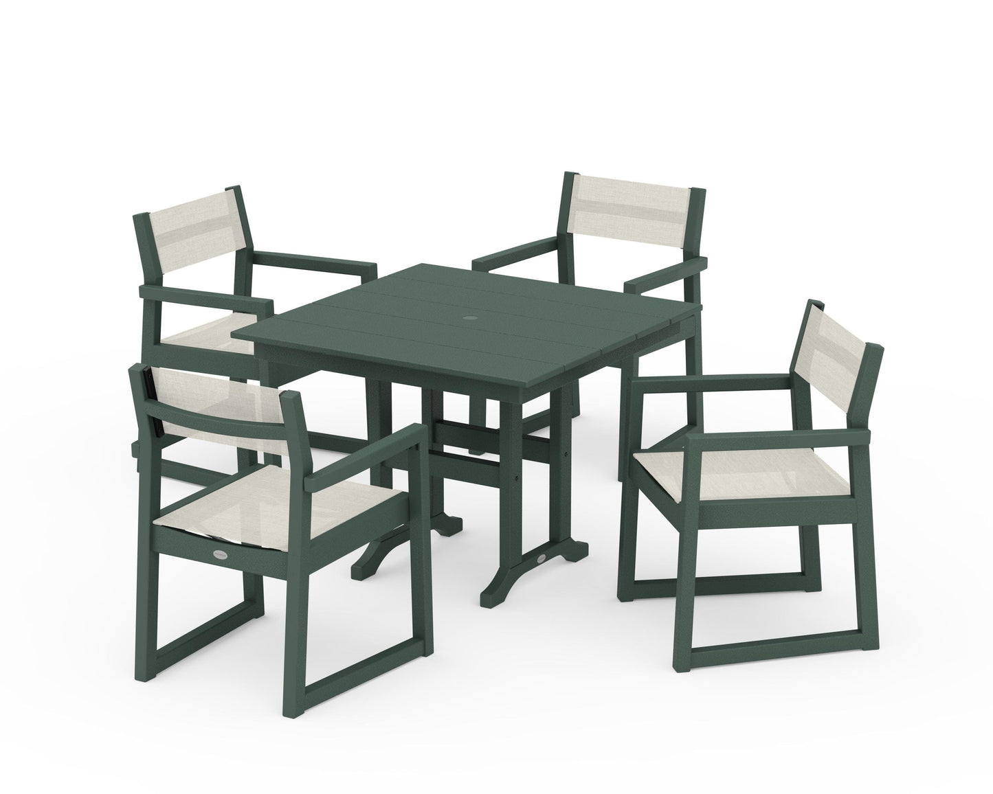 EDGE Sling Arm Chair 5-Piece Farmhouse Dining Set